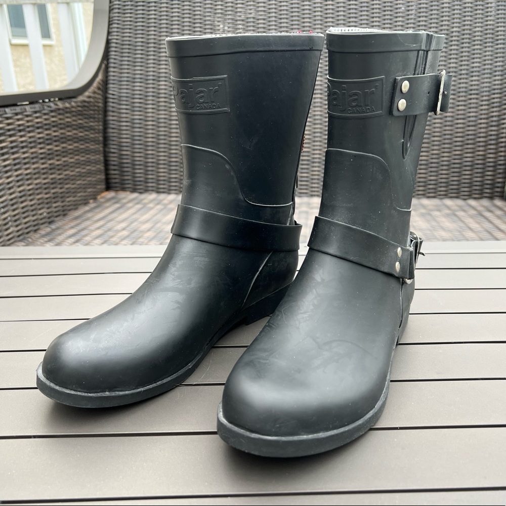 Pajar Black Rain Boots Size US 9/9.5 Euro 40